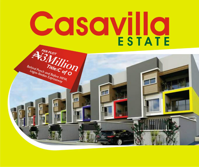 Land for sale in Casavilla Estate Magboro Ogun state