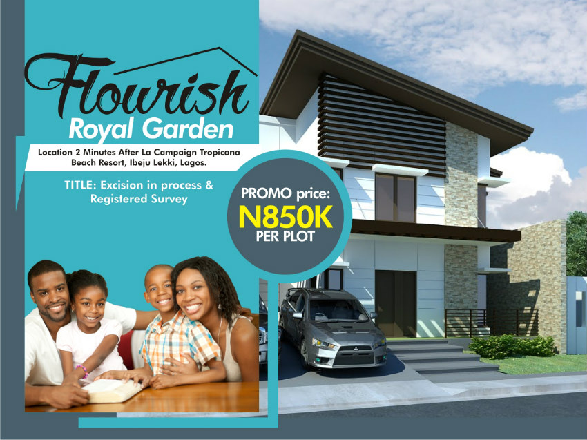 land for sale in Flourish Royal Garden Ibeju Lekki Lagos