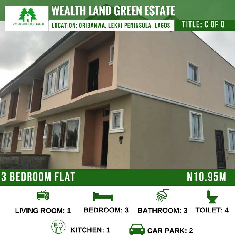 Houses for sale in wealthland green estate Awoyaya Ibeju Lekki