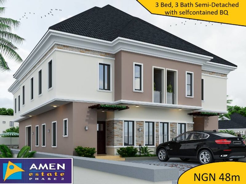 3 Bedroom Duplex House available for sale in Amen Estate Phase 2